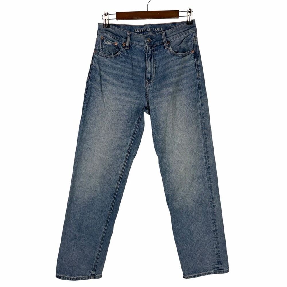 AE Womens 0 Comfort Stretch Waistband Ex Boyfriend Jean Light Wash